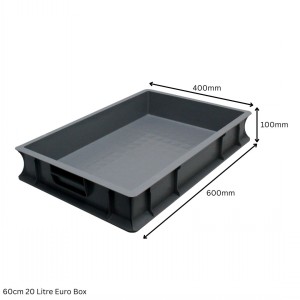 Heavy Duty Stacking Euro Box 60cm 20 Litre